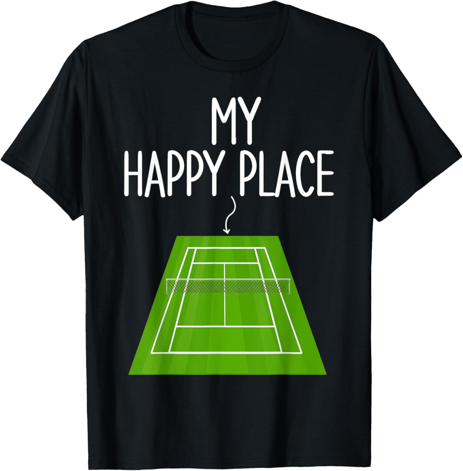 My Happy Place Funny Tennis Player