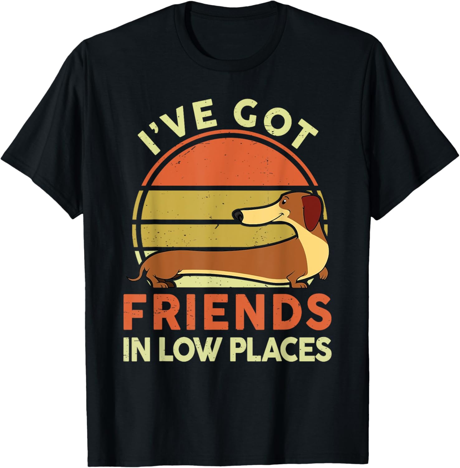 Dachshund-Shirt I've Got Friends In Low Places Funny Doxie