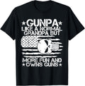 Gunpa Like A Normal Grandpa But More Fun Usa Flag Skull Guns
