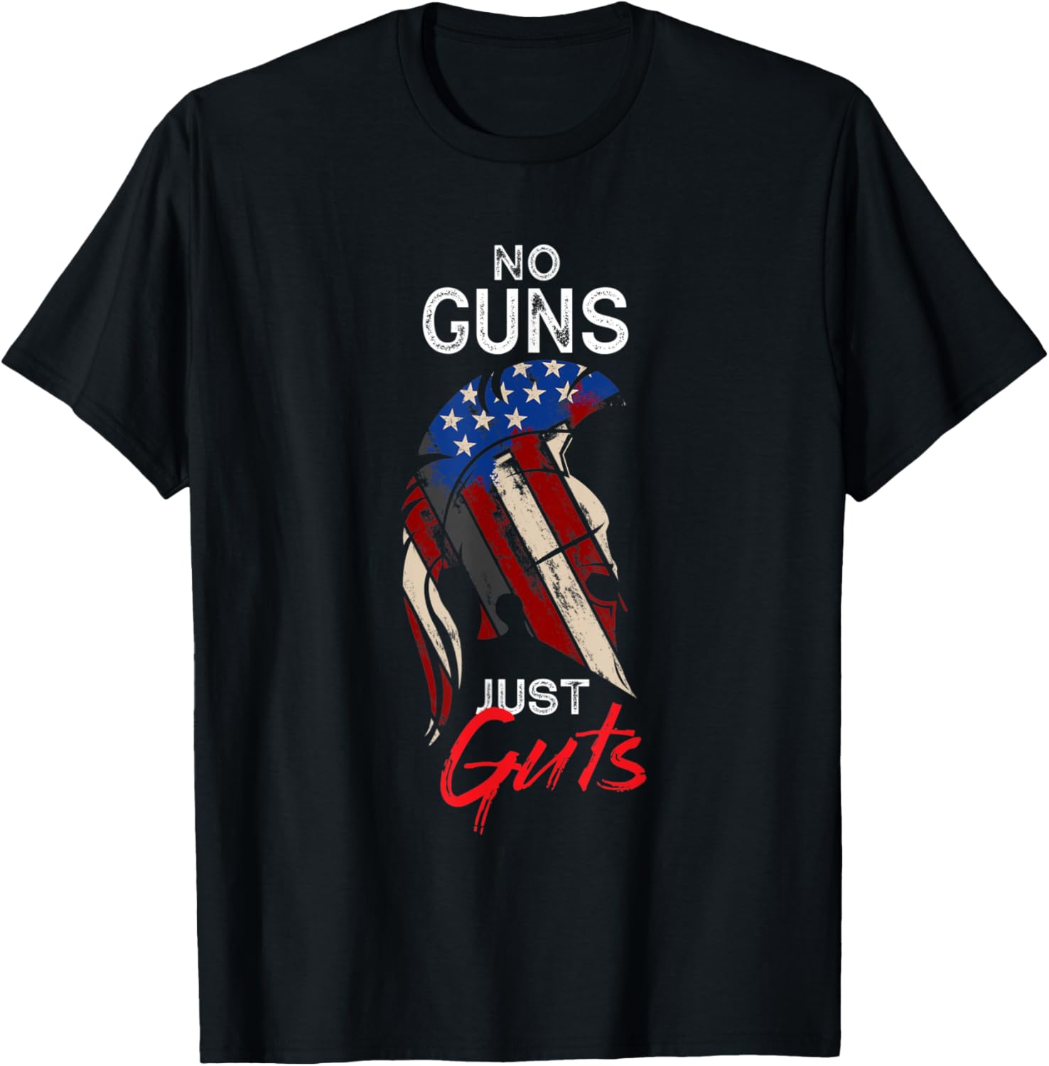 Thin Silver Line Flag No Guns Just Guts