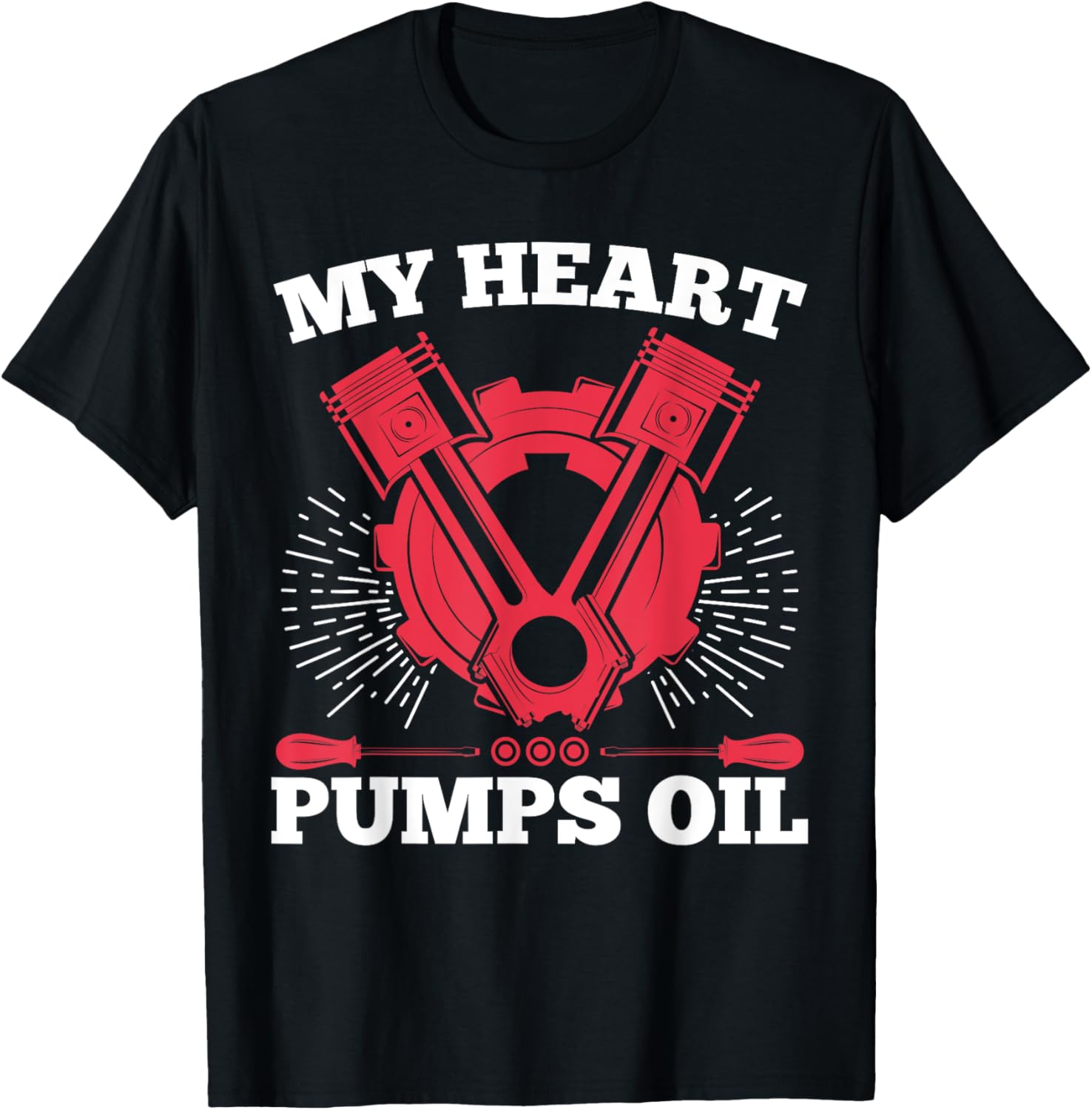 My Heart Pumps Oil Diesel Mechanic Auto Mechanic