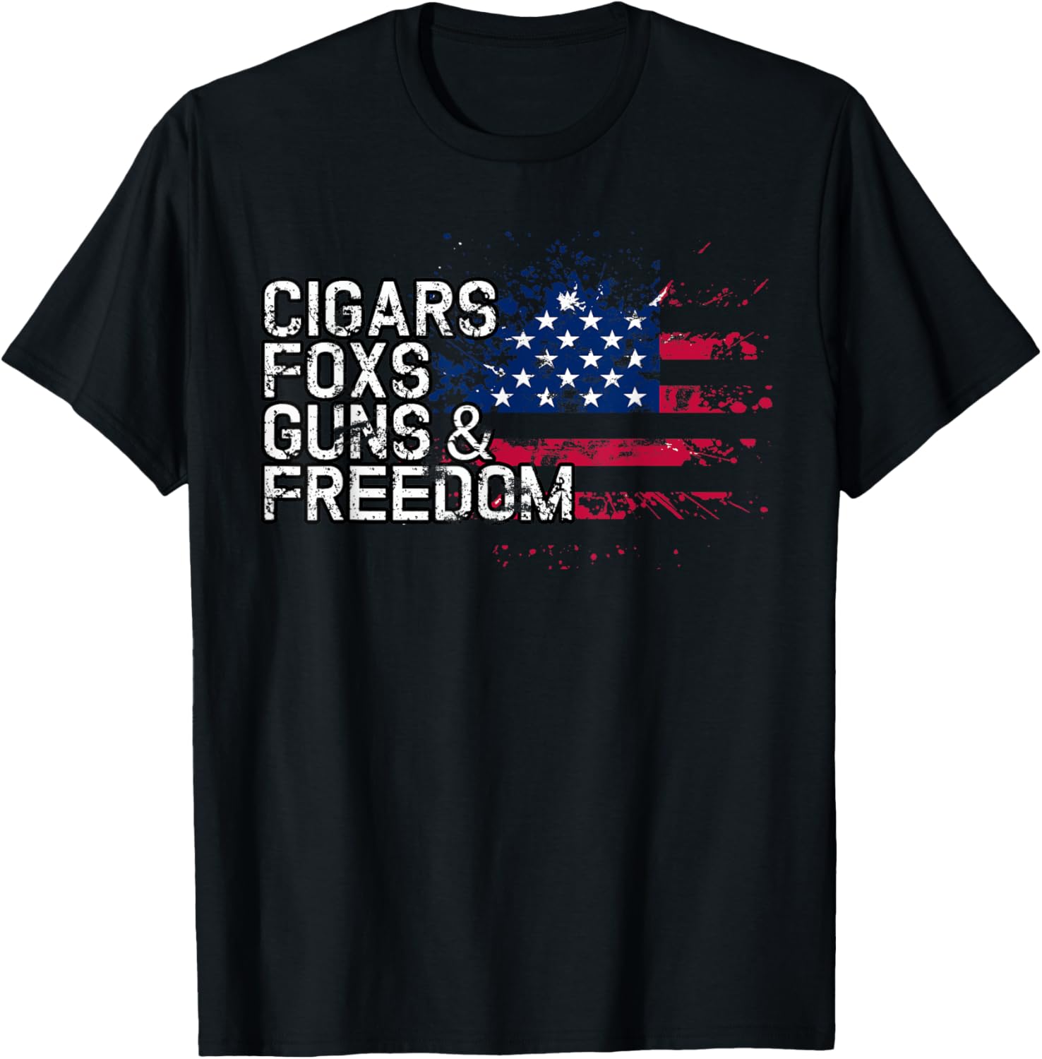 Cigars Foxs Guns Freedom T Shirt Fox