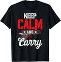 Keep Calm And Carry With Pistol Gun Design