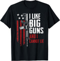 I Like Big Guns I Cannot Lie 2A Pro Gun Flag Funny