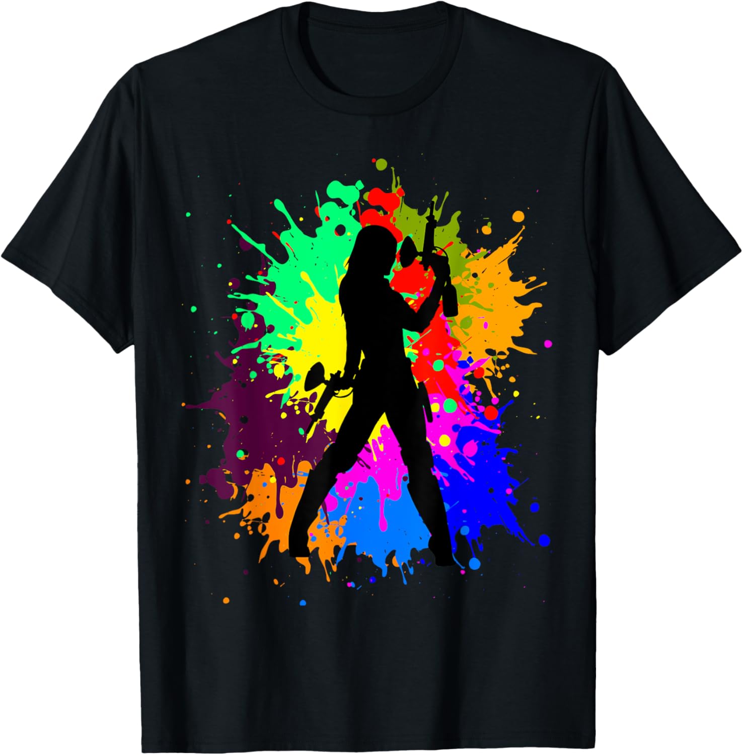 Paintball Woman Paint Shooting Paintballer Air Gun