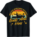 Boats Hoes Sunset Retro Boating Humor Captain Boater