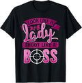 Ladies Shoot Like A Boss Gun Shooting Range Target T Shirt