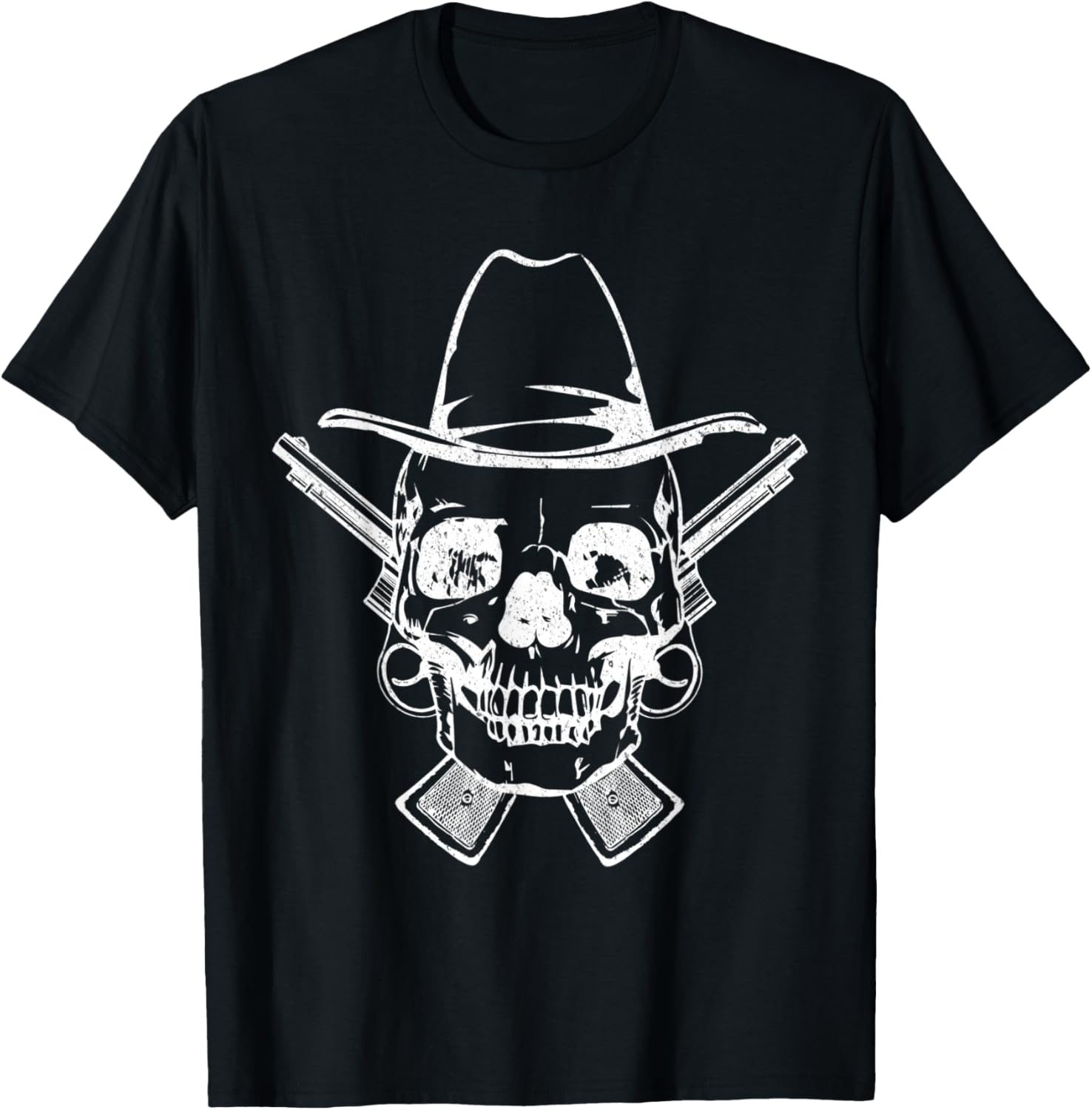 Skull Wearing Cowboy Hat Cowboys With A Gun Cowboys