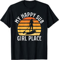 Happy Sub Girl Place Paddling Paddle Board SUP Water Sport
