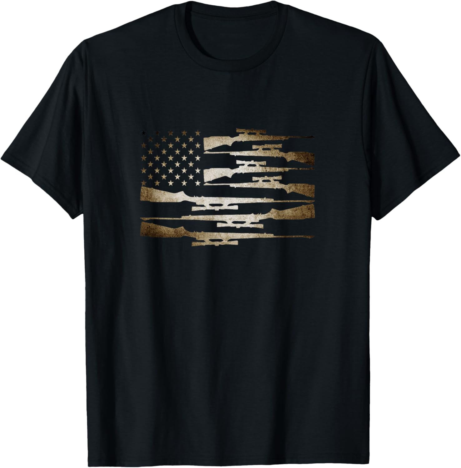 Cool American Flag Tees Machine Guns T Shirt Usa Patriotic T Shirt