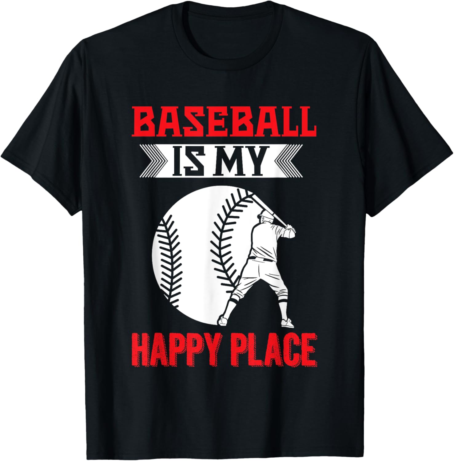 Baseball Is My Happy Place Baseball Player Baseball