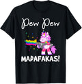 Pew Madafakas Funny Fantasy Unicorn With Rainbow Gun White