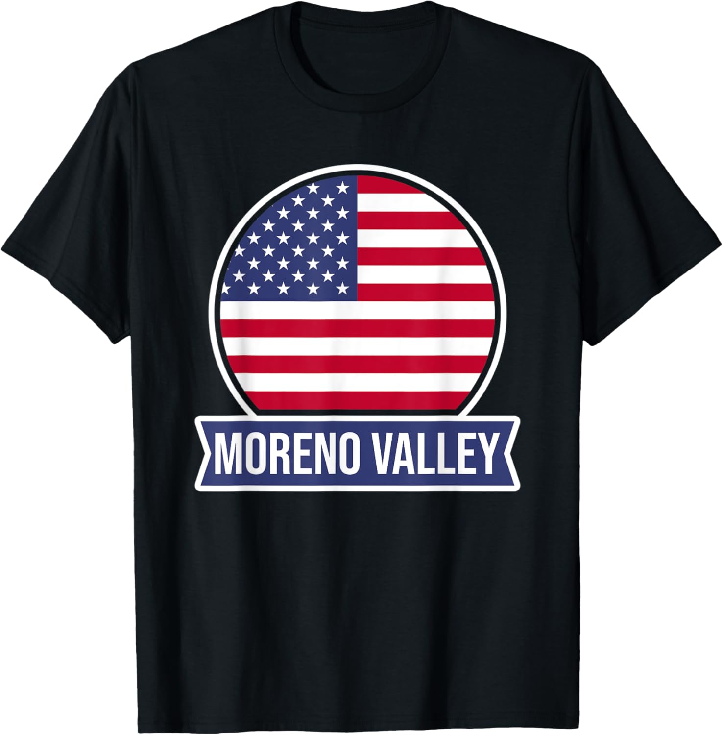 MORENO VALLEY - USA - American place name US flag design