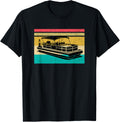 Pontoon Captain Boat Boating Vintage