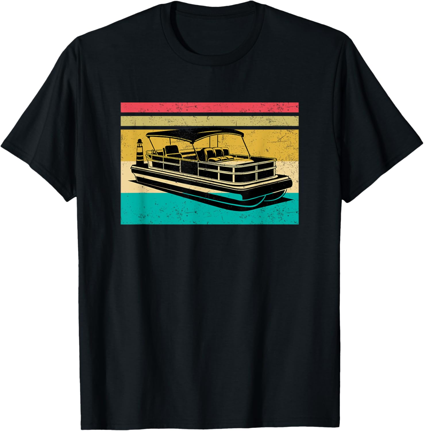 Pontoon Captain Boat Boating Vintage
