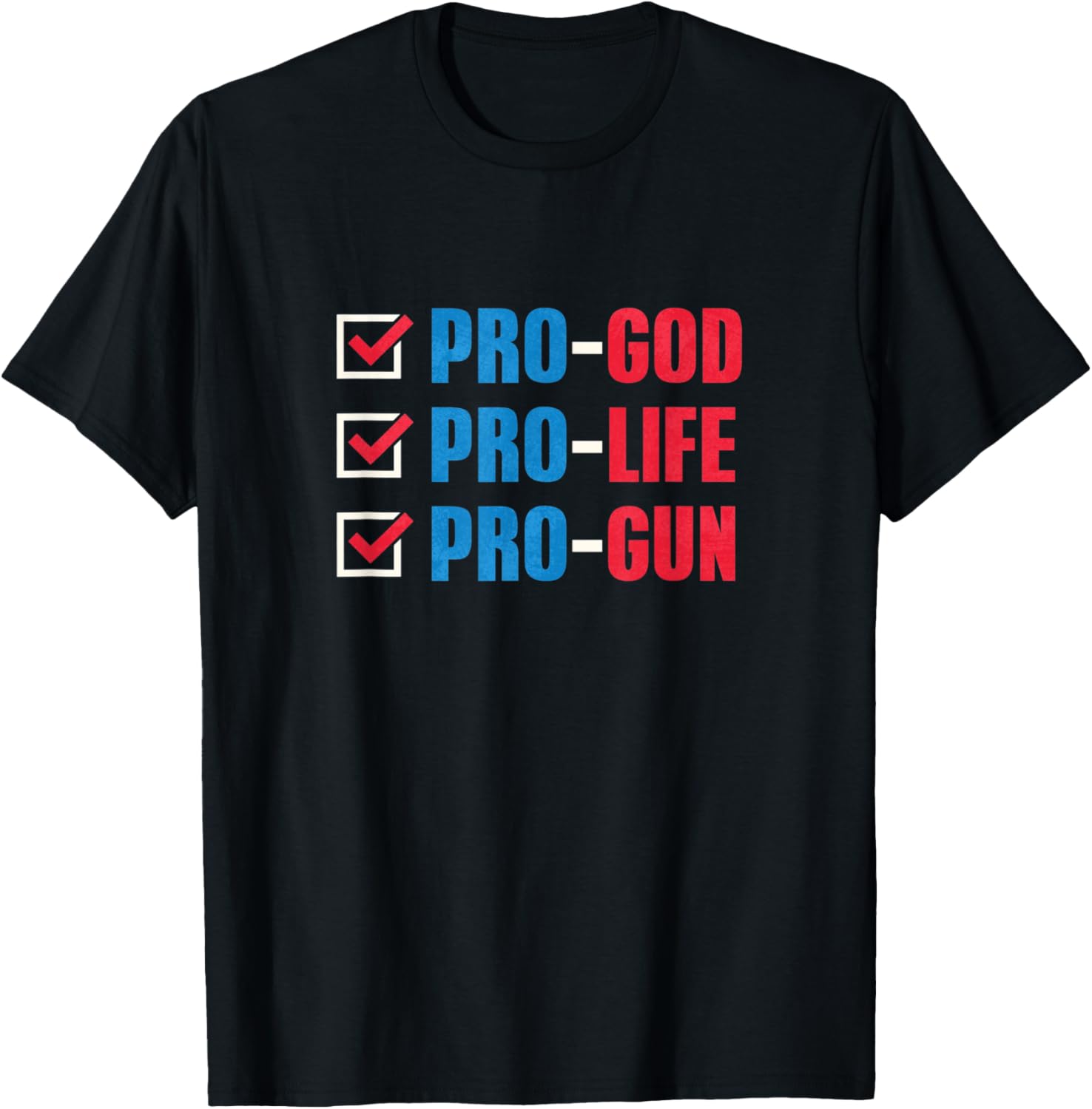 Political Pro God Pro Gun Pro Life Check Shirt