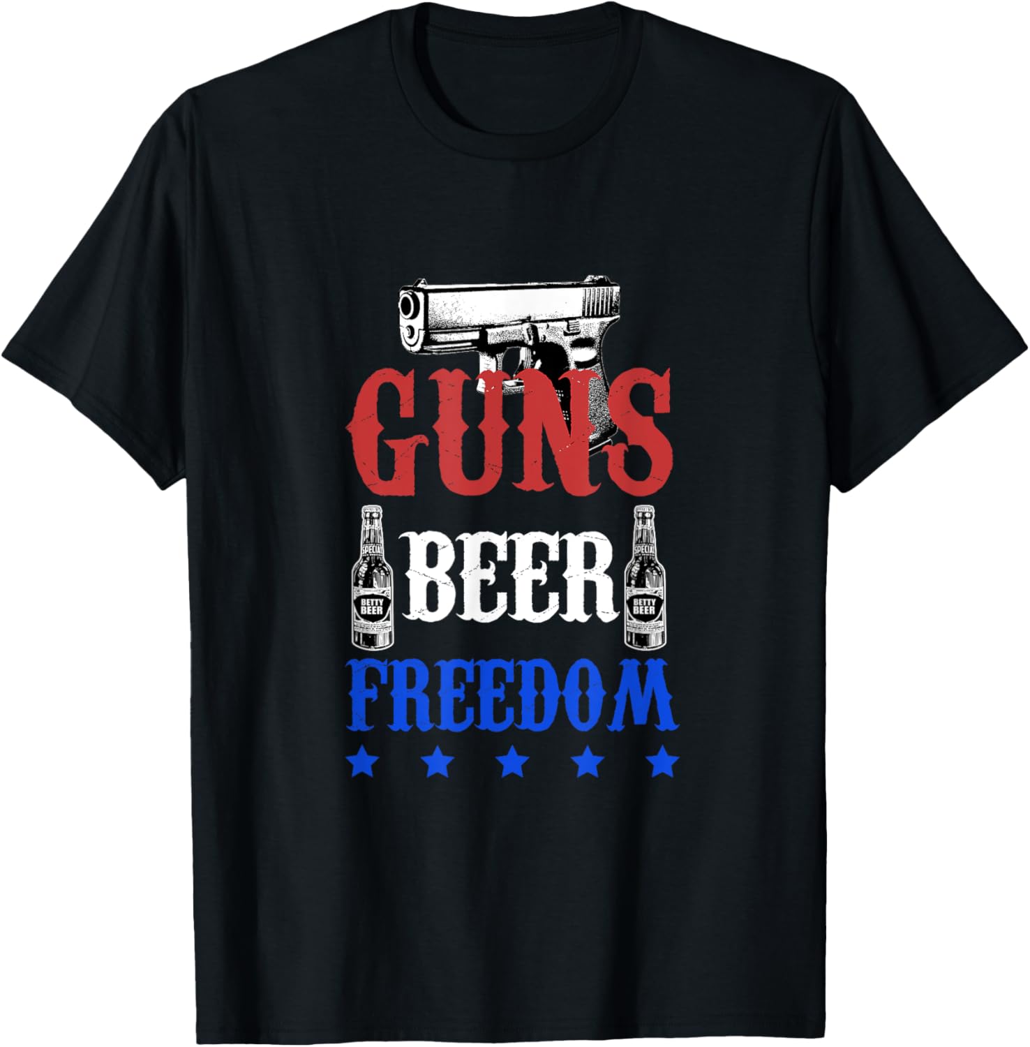 Guns Beer Freedom T Shirt July 4Th Merica Pride Tee Women Men