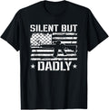 Silent But Dadly Ar15 Usa Flag Funny Fathers Day Gun