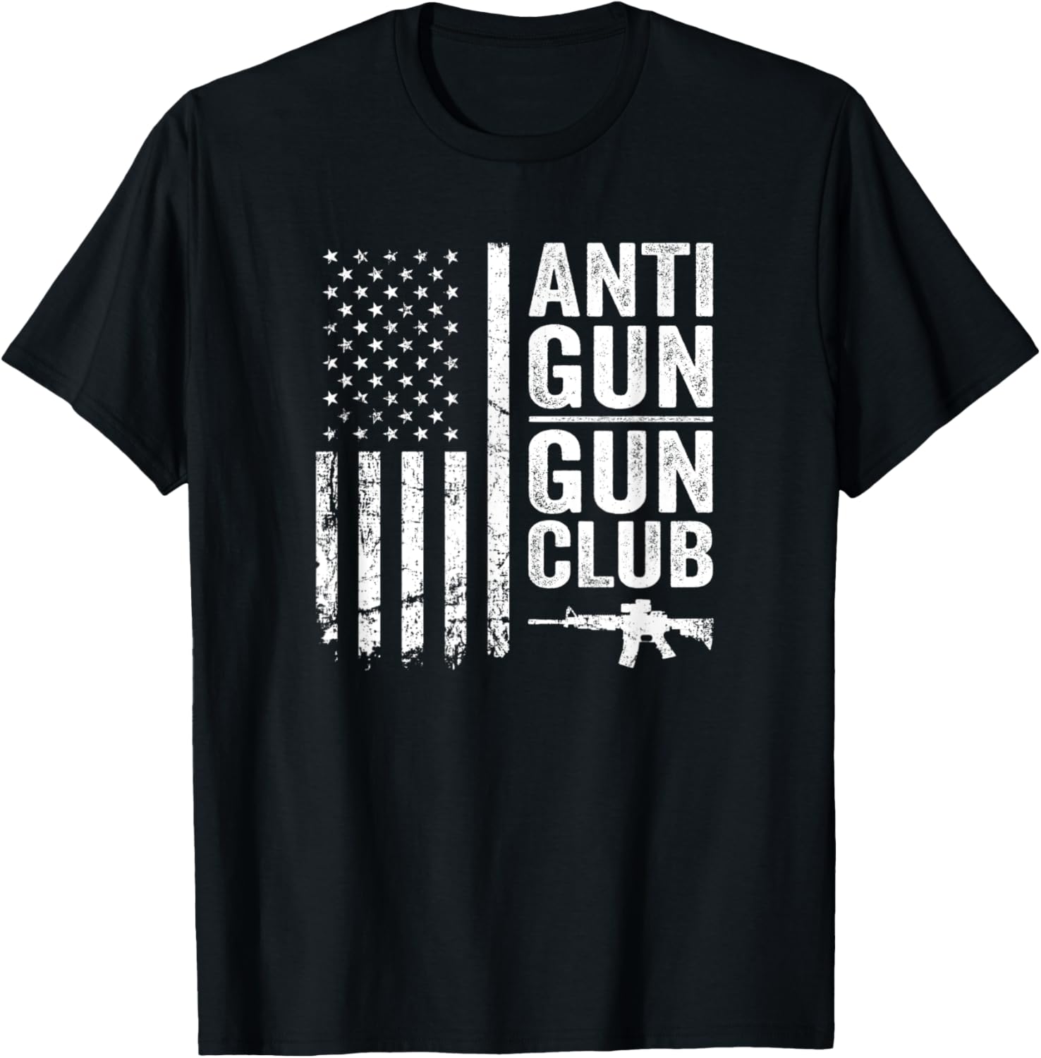 Anti Gun Club Funny Pro Guns Usa Flag 2A Gun Rights T