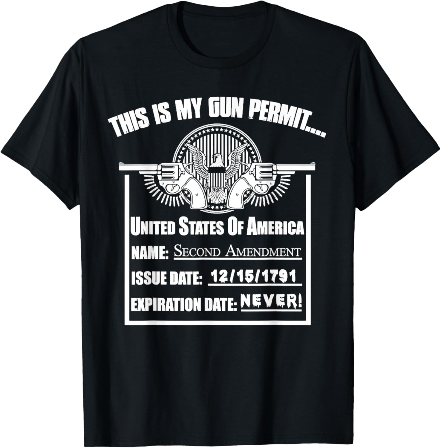 This Is My Gun Permit United States Of America 2Nd Amendment