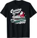Cruising Through Snow Santa Pontoon Boat Christmas