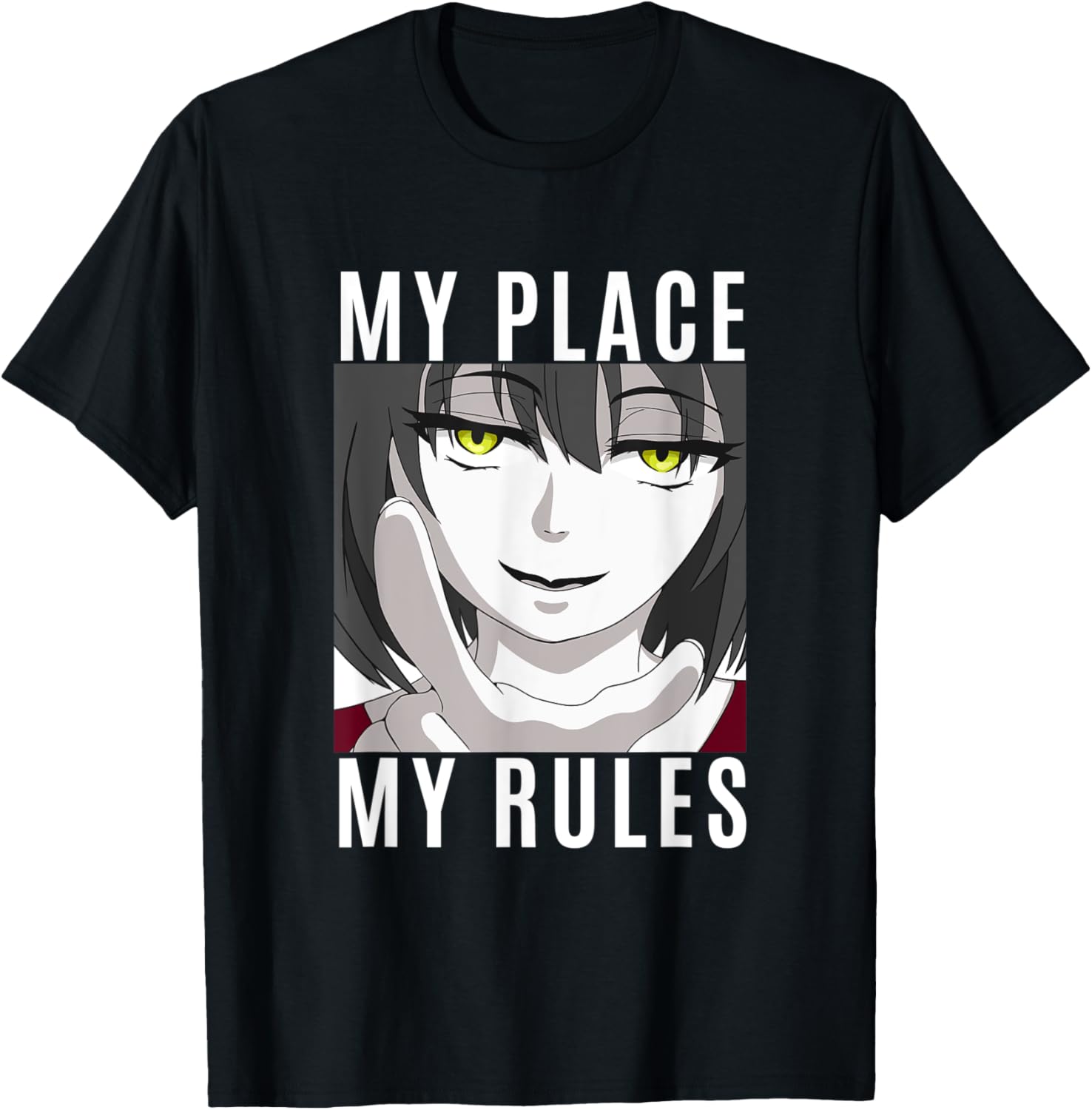 Funny Anime Manga My Place and My Rules Smug Smile Girl Meme