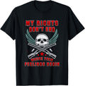 Graphic Skull Guns Bullets Wings Usa T Shirt