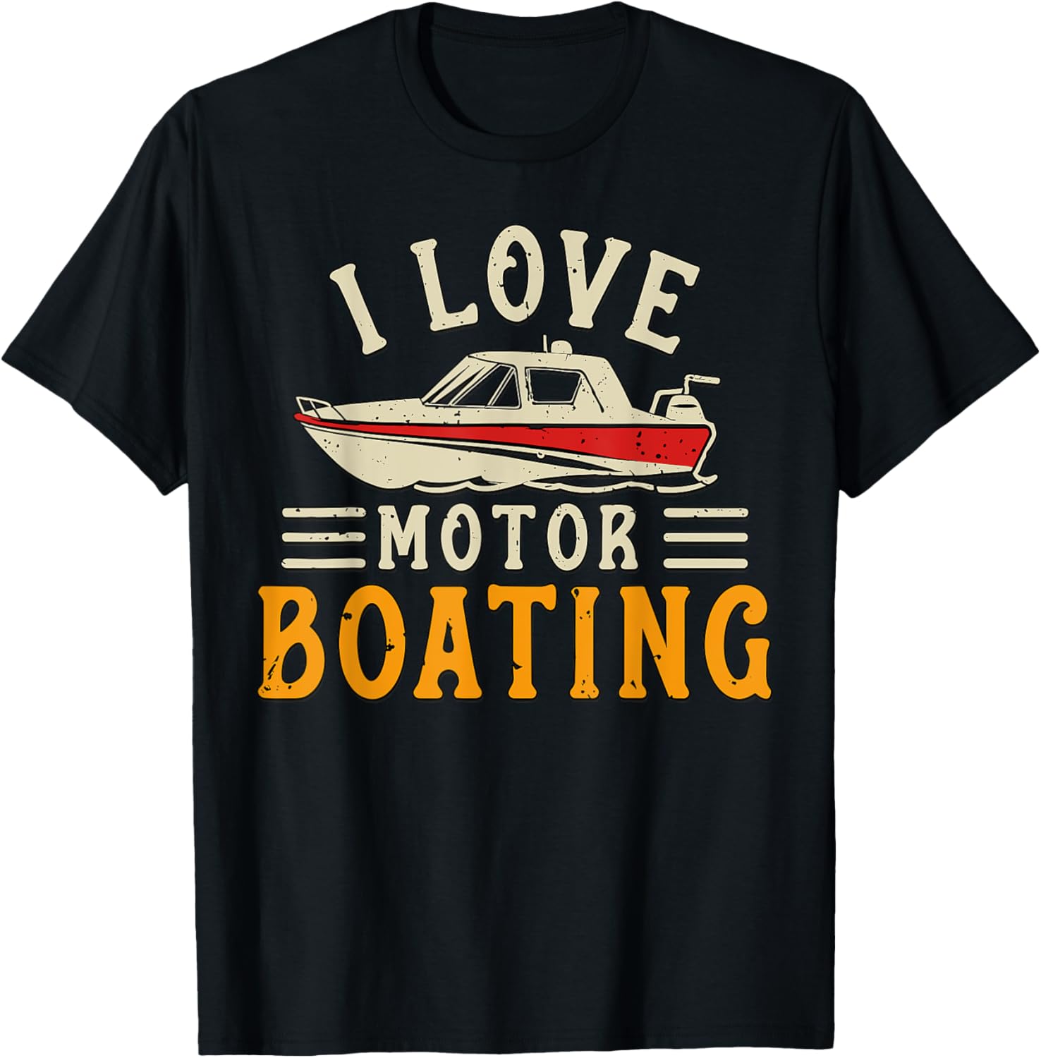 Vintage Boatman Waterman Boater I Love Motor Boating