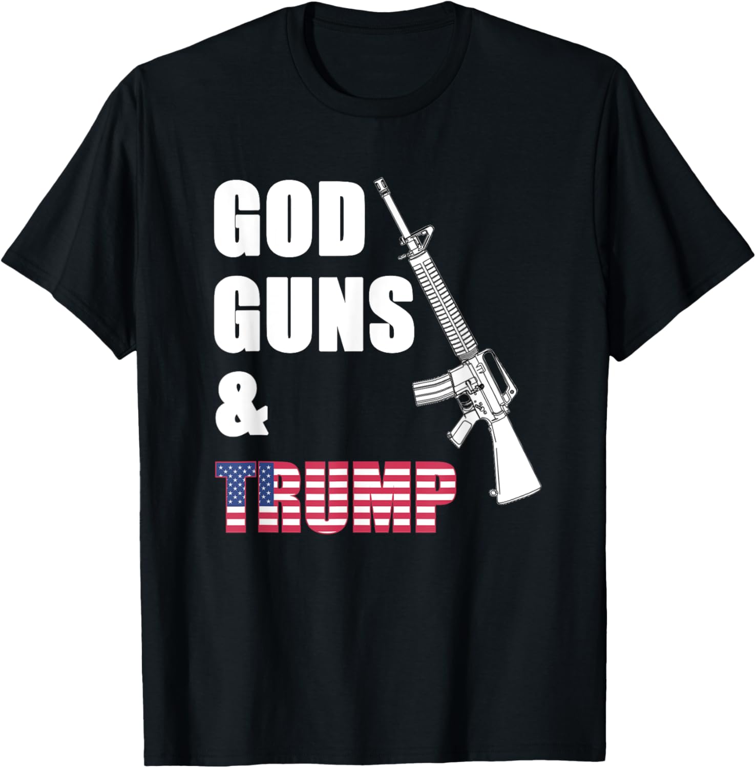 2Nd Amendment T Shirt God Guns Trump Pro Trump