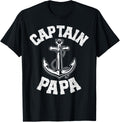 Mens Captain Papa Pontoon Lake Sailor Fishing Boating