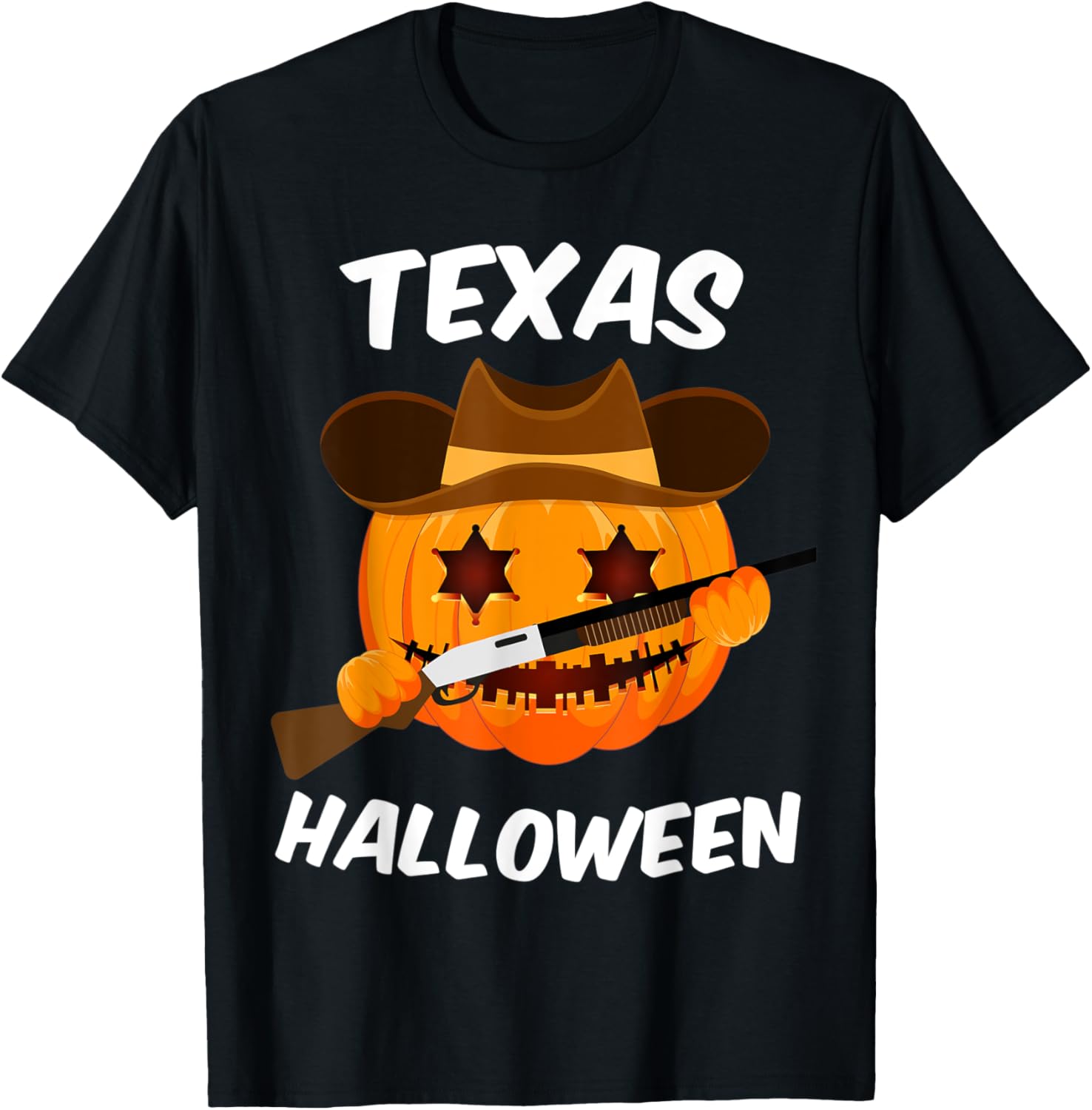 Funny Texas Halloween Patriotic Cowboy Gun Slinging Pumpkin