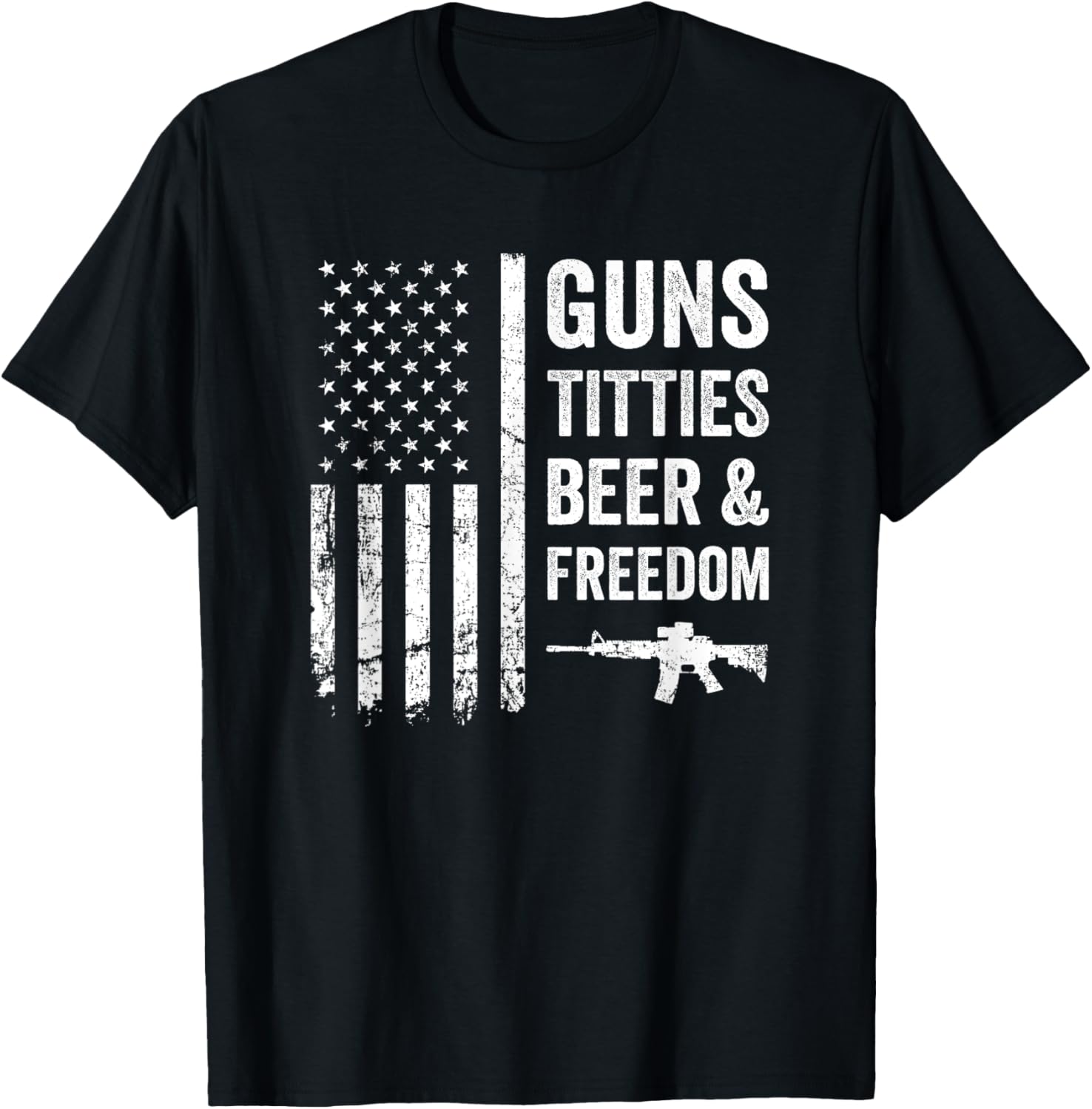Guns Titties Beer Freedom 4Th Of July Usa Mens Funny Gun