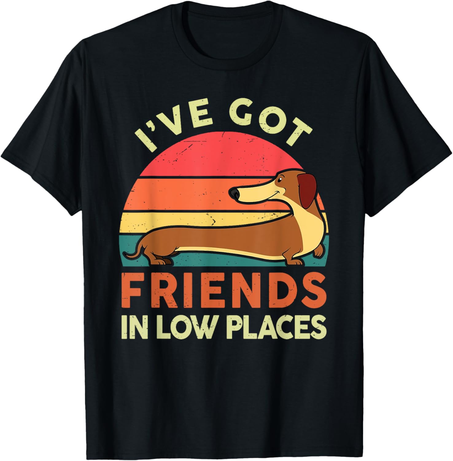 Dachshund-Shirt I've Got Friends In Low Places Funny Badger
