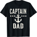 Captain Dad Anchor Nautical Boating Father Dad