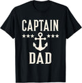 Captain Dad Anchors Nautical Boating Father Dad