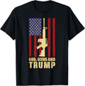 Conservative 2Nd Amendment Trump Tshirt God Guns Trump