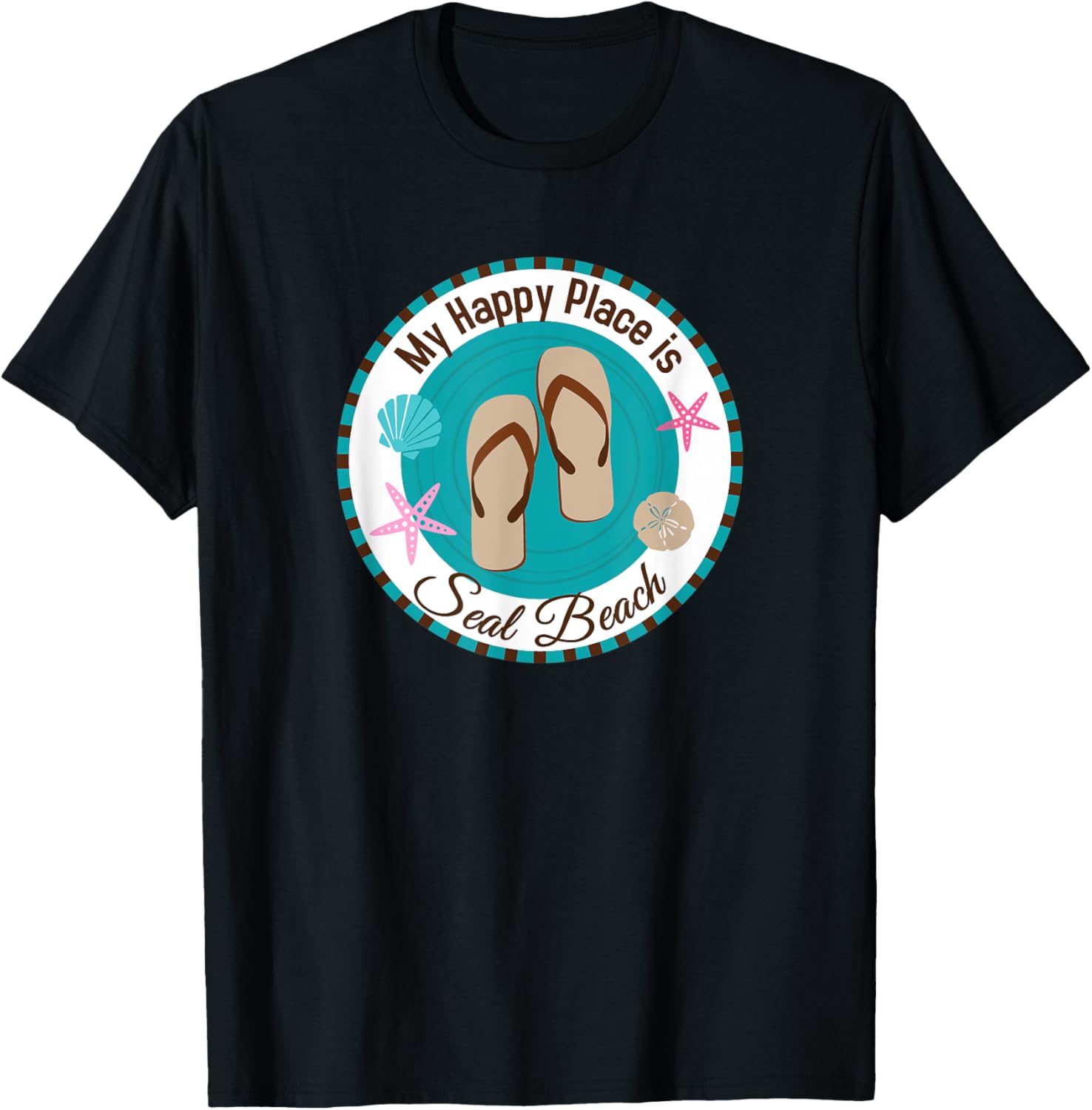 My Happy Place Is Seal Beach California CA Summer Ocean Gift Men Women Kids