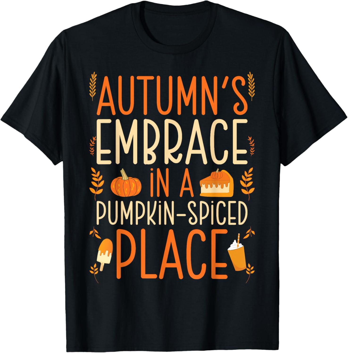 Autumn's embrace, in a pumpkin-spiced place Autumn cute fall