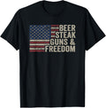 Beer Steak Guns Freedom 4Th July Usa Flag Bbq Drinking