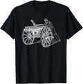 Civil American War T Shirt Vintage Gatling Machine Gun Shirt