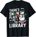 Christmas Theme Snow Place Like Library Xmas Librarian Women