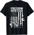 Freedom Over Fear Pro Gun 2Nd Amendment Guns Usa Flag