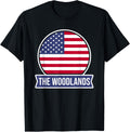 THE WOODLANDS - USA - American place name US flag design