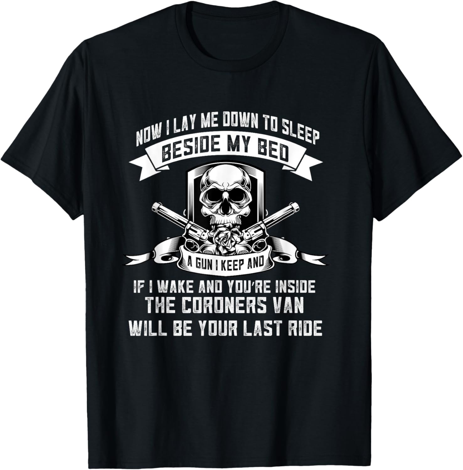 Now I Lay Me Down To Sleep Distressed Quote A Gun I