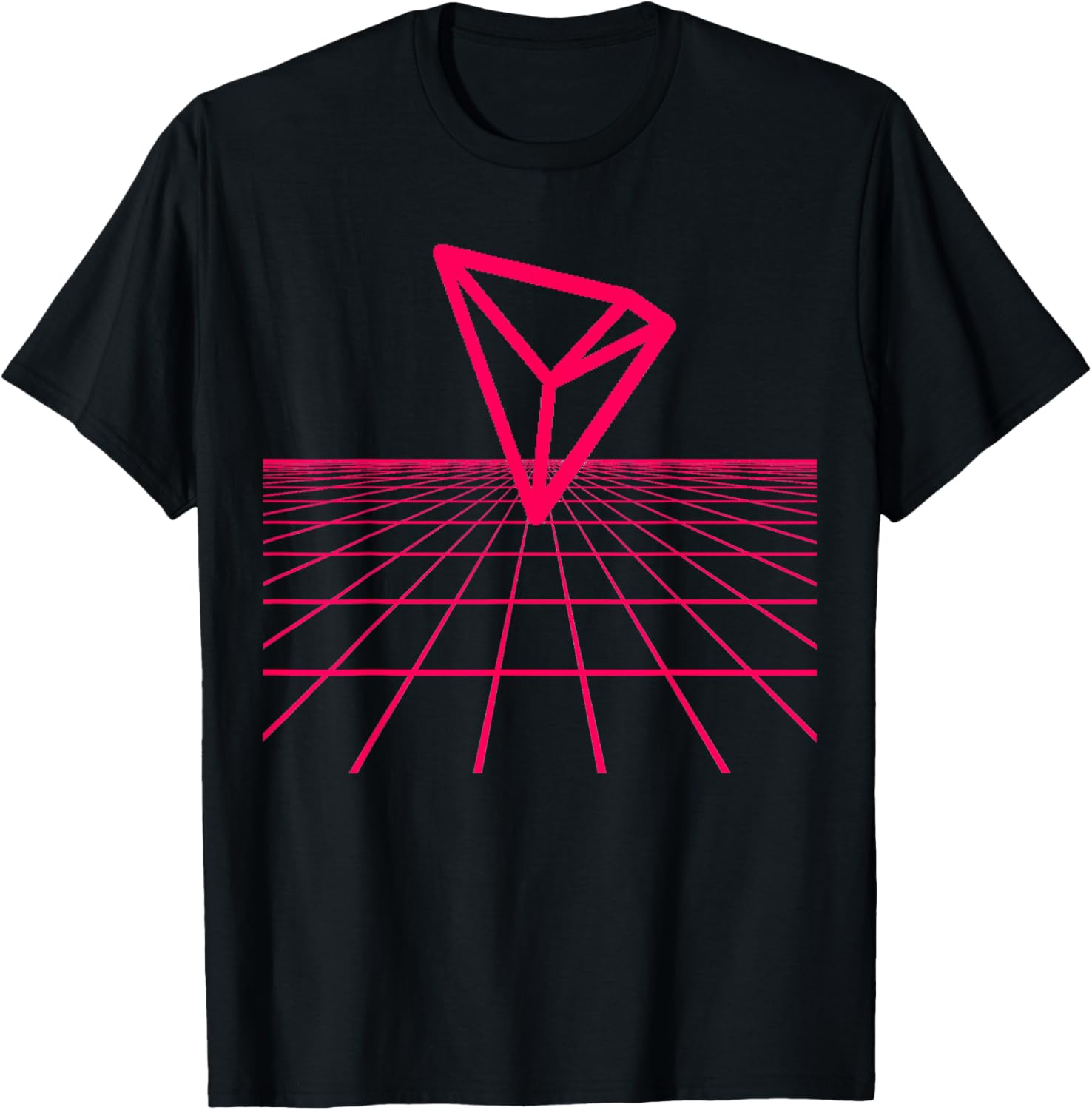 Tron Crypto On Grid Trx Logo Florescent Pink