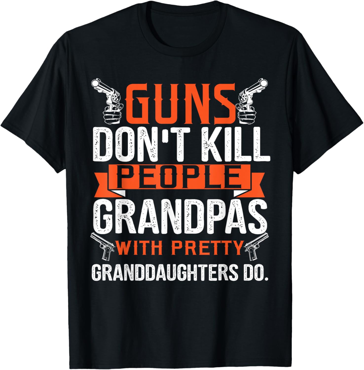 Funny Grandpa T Shirt Guns Dont Kill People Grandpas With