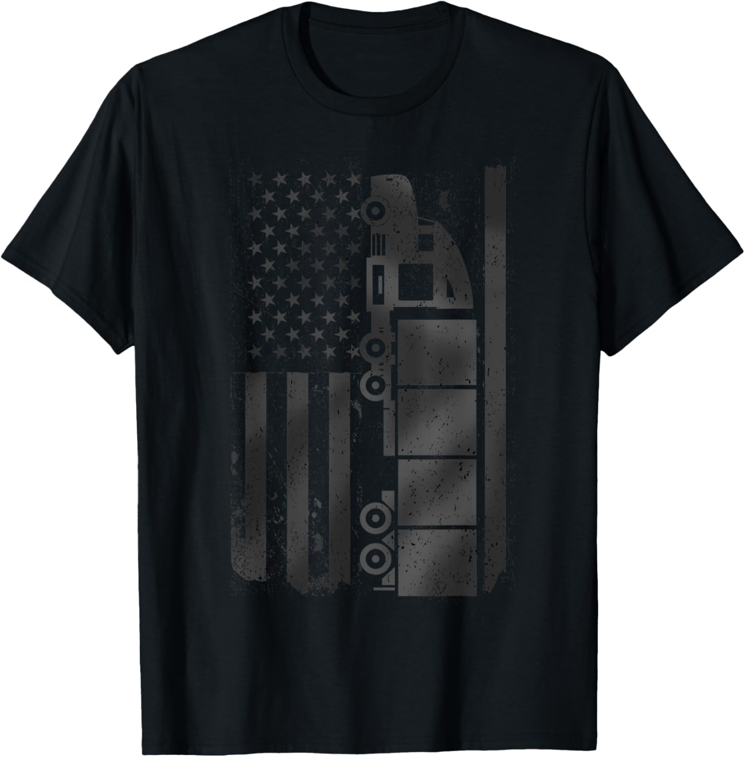 American Flag Semi Truck Driver 18 Wheeler Patriotic
