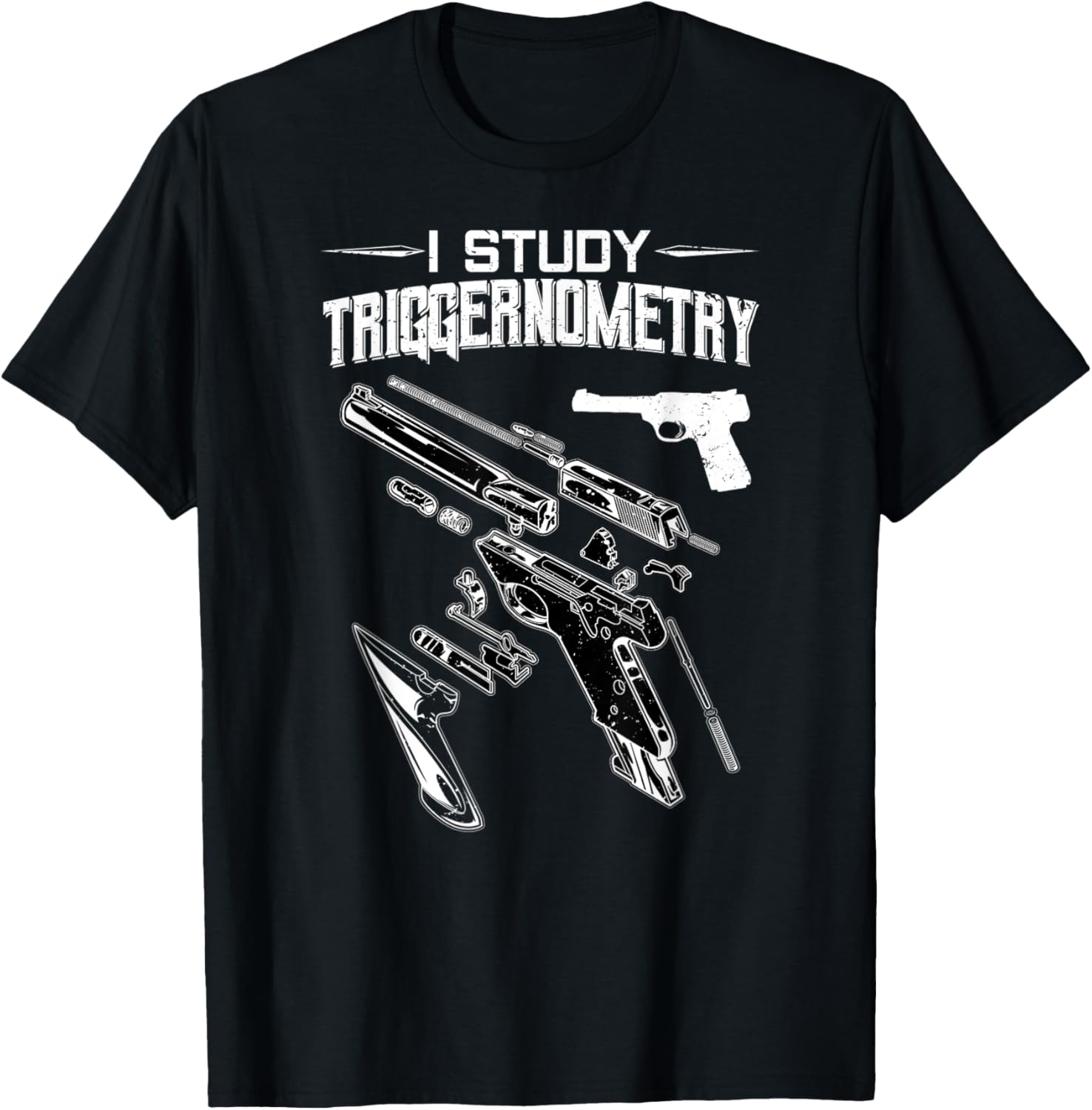 I Study Triggernometry Patriotic Veteran Telescoping Gun