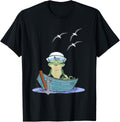 Frog Frogs Sailor Travel Sailor Boat Rowing Boat