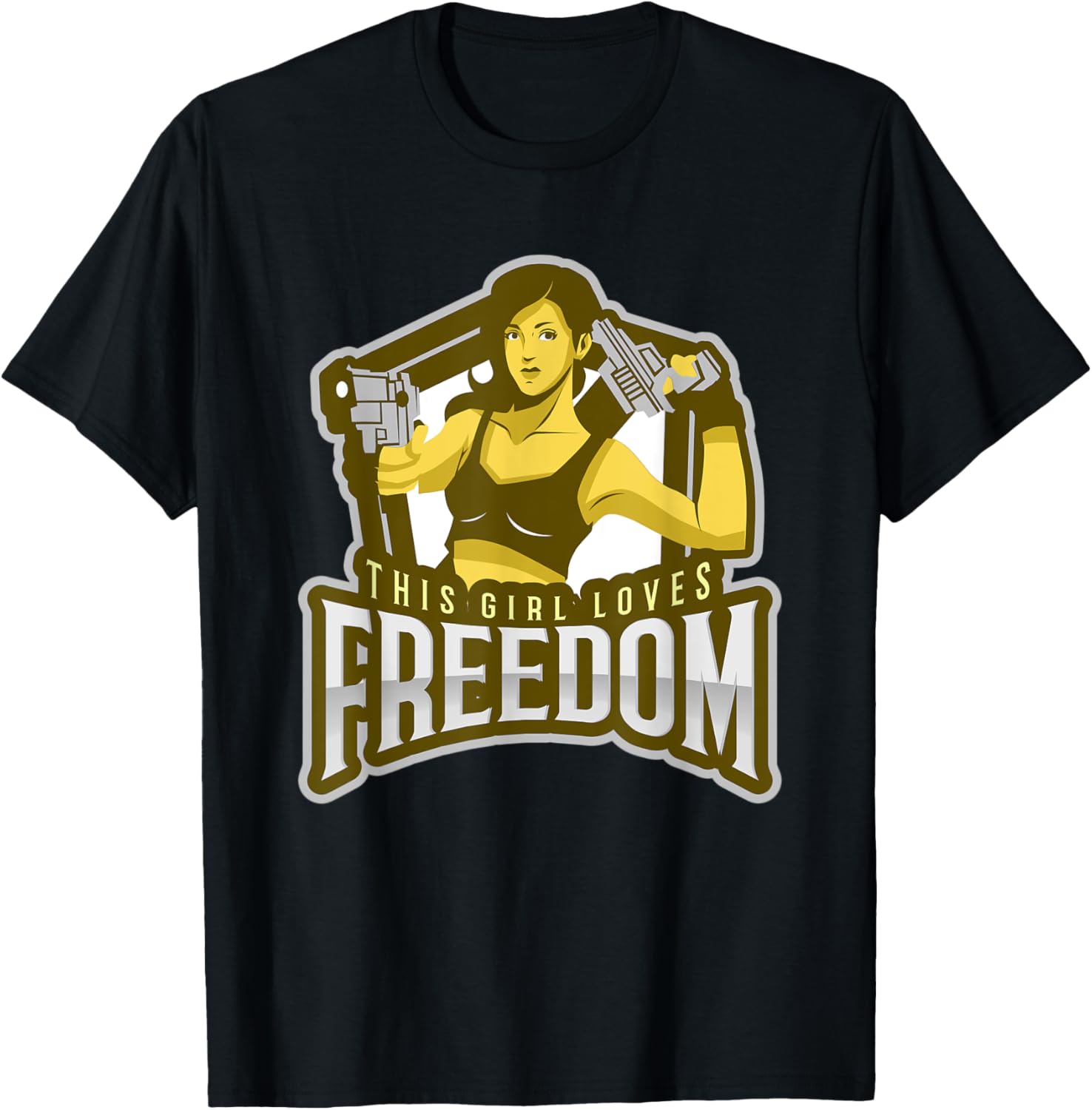 Girl Loves Freedom Shirt Womens Gun Rights